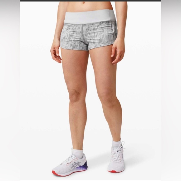 Lululemon Speed Up Short *2.5" City Breeze Alpine White Multi / Alpine White - Picture 2 of 5